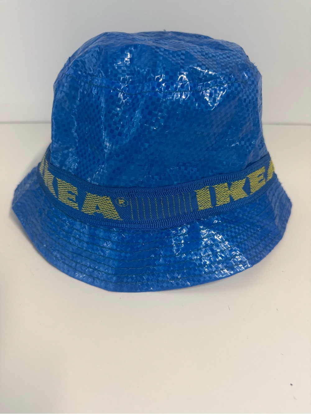 IKEA Blue Bucket Hat with Yellow Logo Band